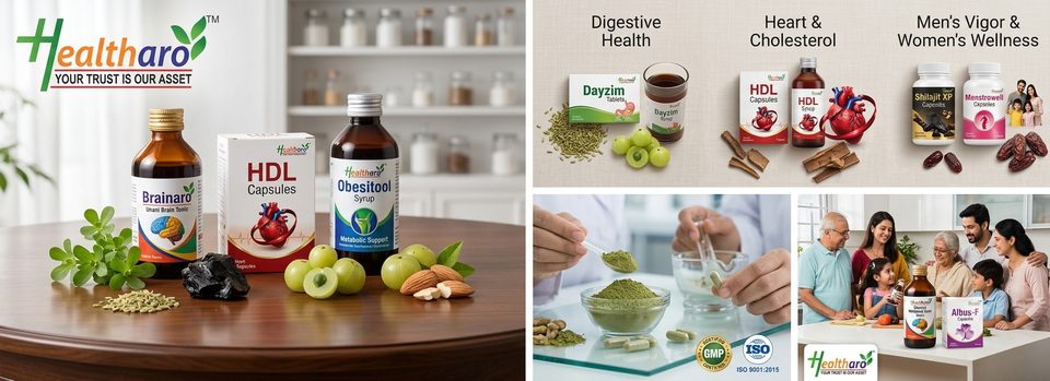 Healtharo — herbal and Unani formulations for digestive health, heart and cholesterol, vitality and family wellness